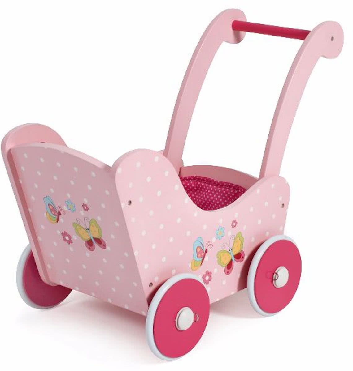 Chic 2000 Houten Poppenwagen Papilio pink