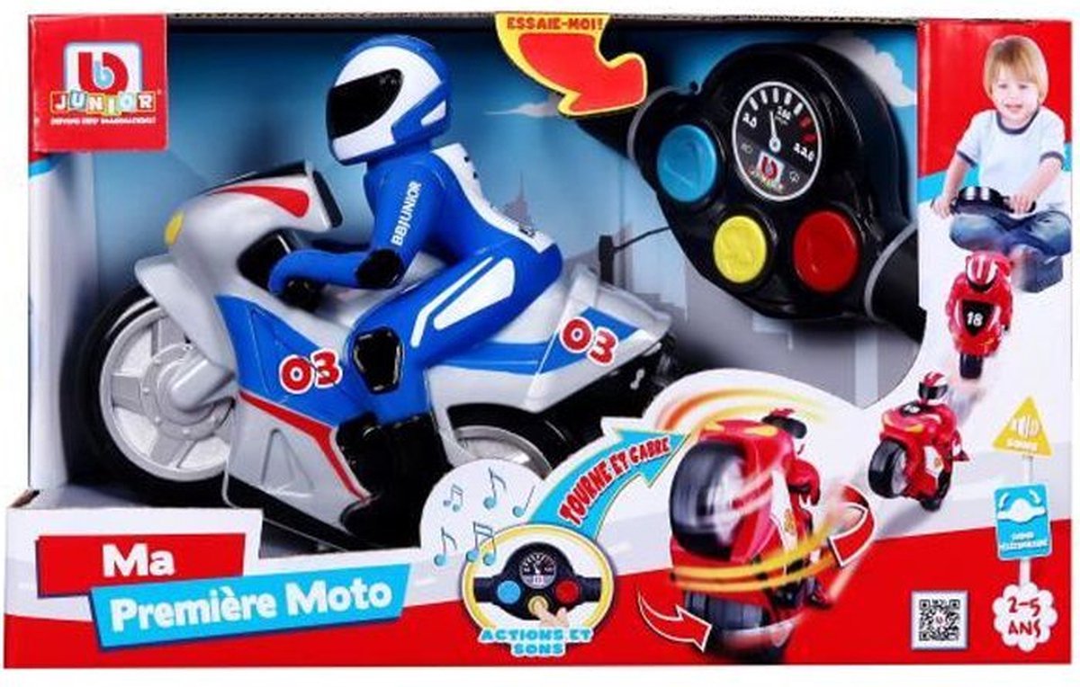 BBURAGO BB Junior - Eerste RC-motorfiets - Blauw