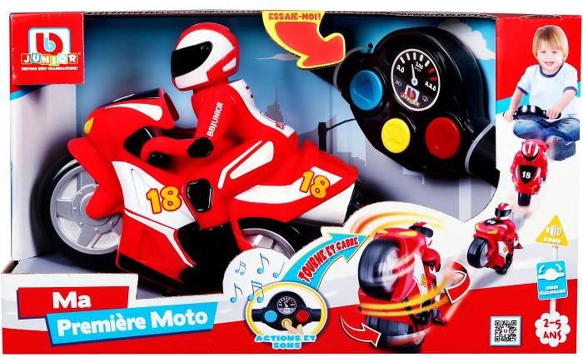 BBURAGO BB Junior - Eerste RC-motorfiets - Rood