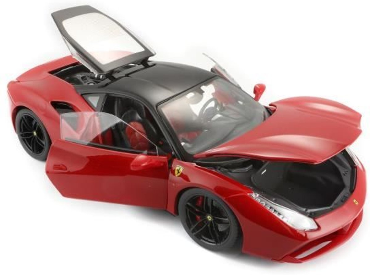 BURAGO Ferrari Signature 488 GTB rode metalen auto op schaal 1/18