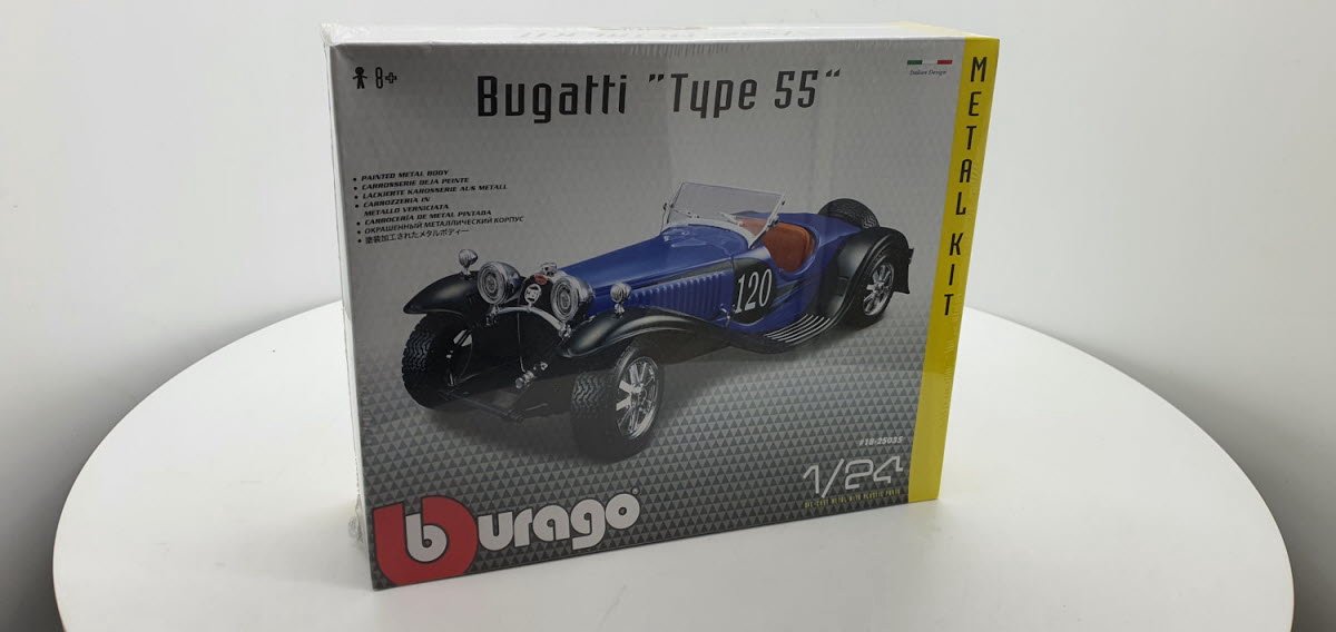 Bburago Bugatti Type 55 No.120 1932 Blauw/Zwart Model Kit