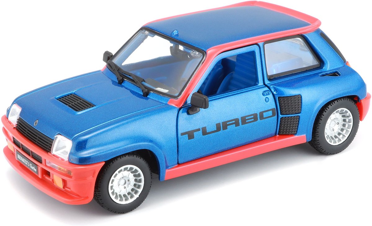 Bburago  Renault 5 TURBO 1982 1:24 blauw/rood