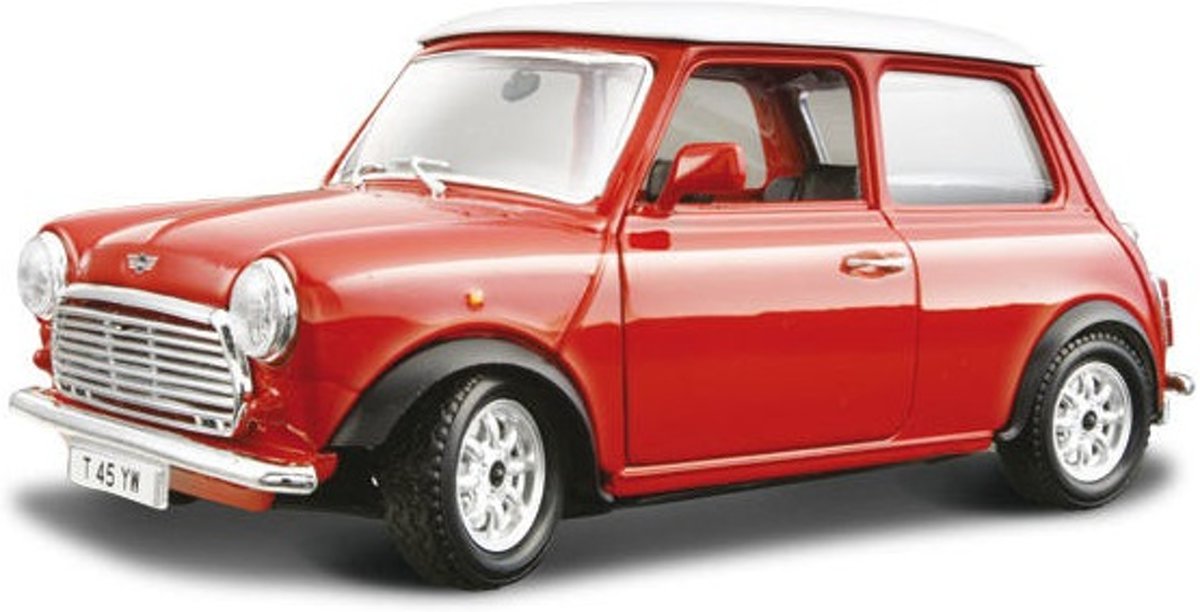 Bburago Schaalmodel Mini Cooper 1969 1:24 Rood