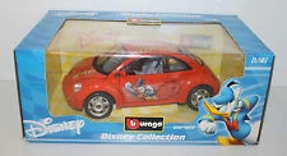 Bburago Volkswagen Beetle Donald Duck Oranje 1/18