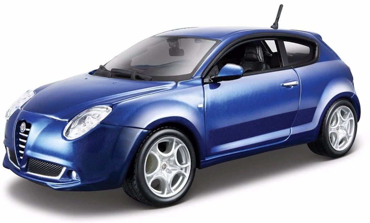 Modelauto Alfa Romeo Mito blauw 1:24 - auto schaalmodel / miniatuur autos