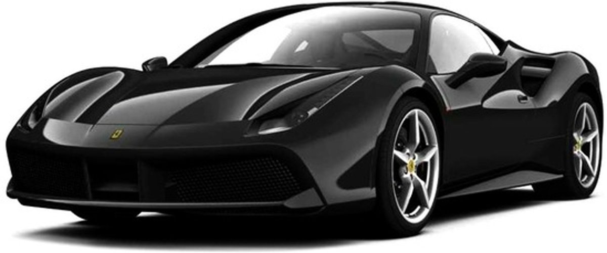 Modelauto Ferrari 488 GTB 2015 zwart 1:43 - speelgoed auto schaalmodel