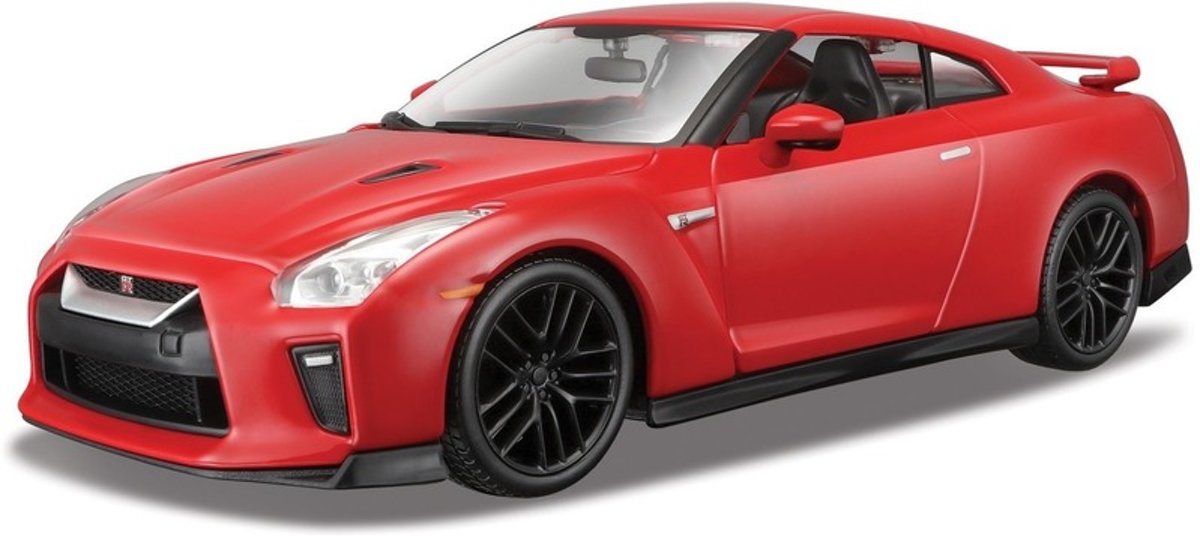 Modelauto Nissan GT-R rood 1:24 - speelgoed auto schaalmodel