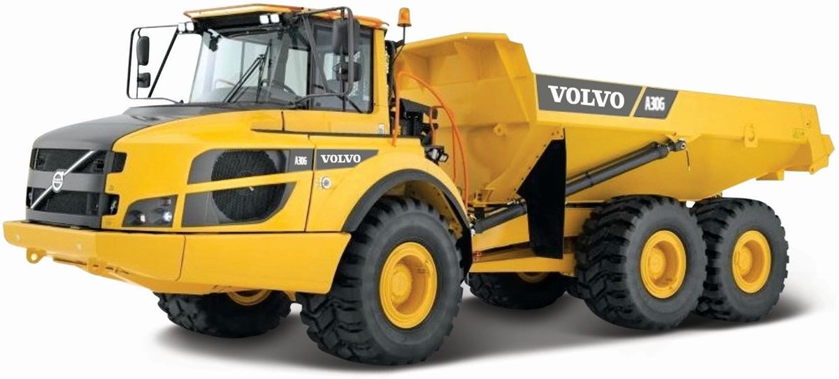 Vrachtauto Bburago Volvo A25G Knikdumper schaal 1:50