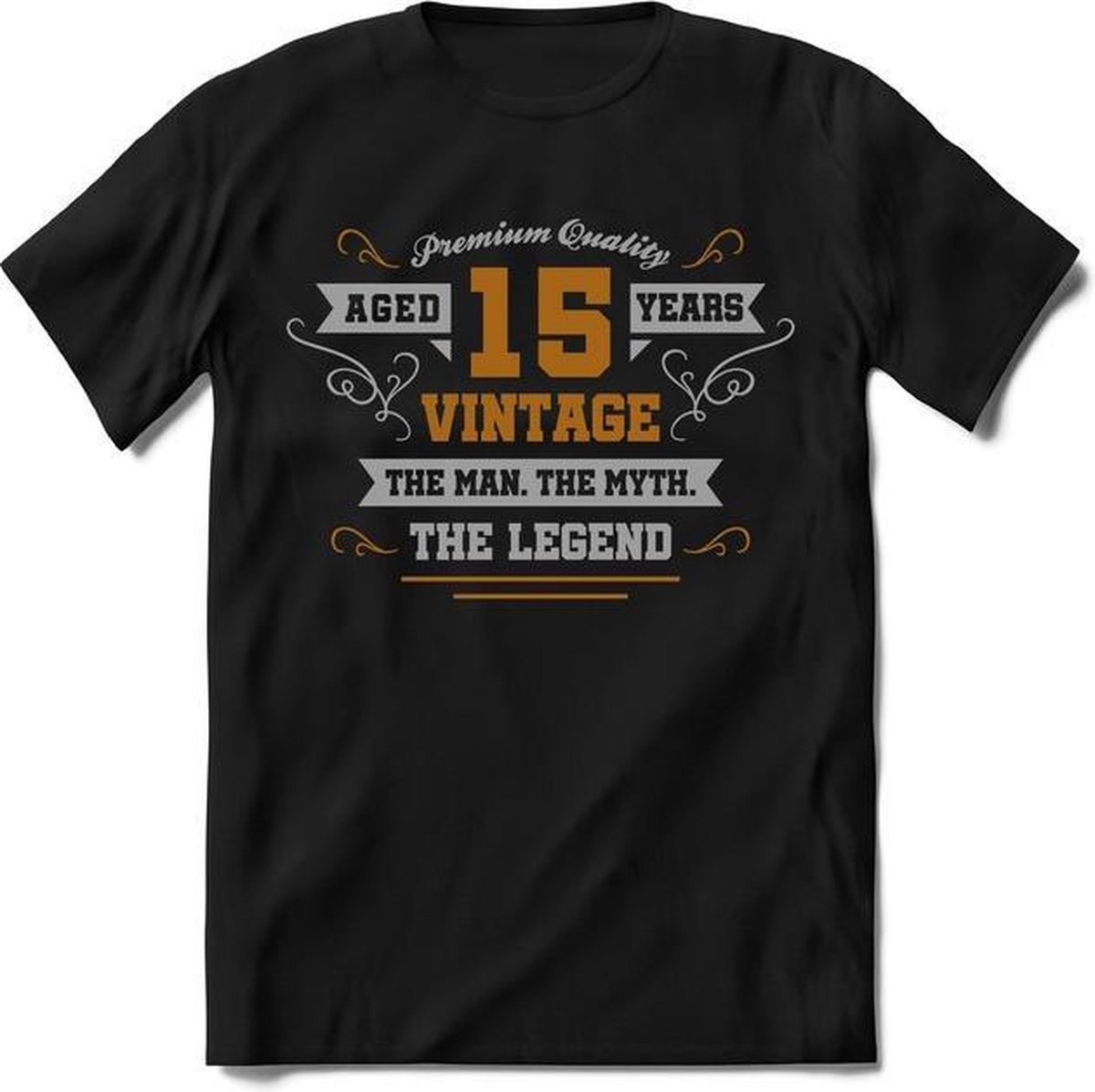 15 Jaar Legend - Feest kado T-Shirt Heren / Dames - Zilver / Goud - Perfect Verjaardag Cadeau Shirt - grappige Spreuken, Zinnen en Teksten.