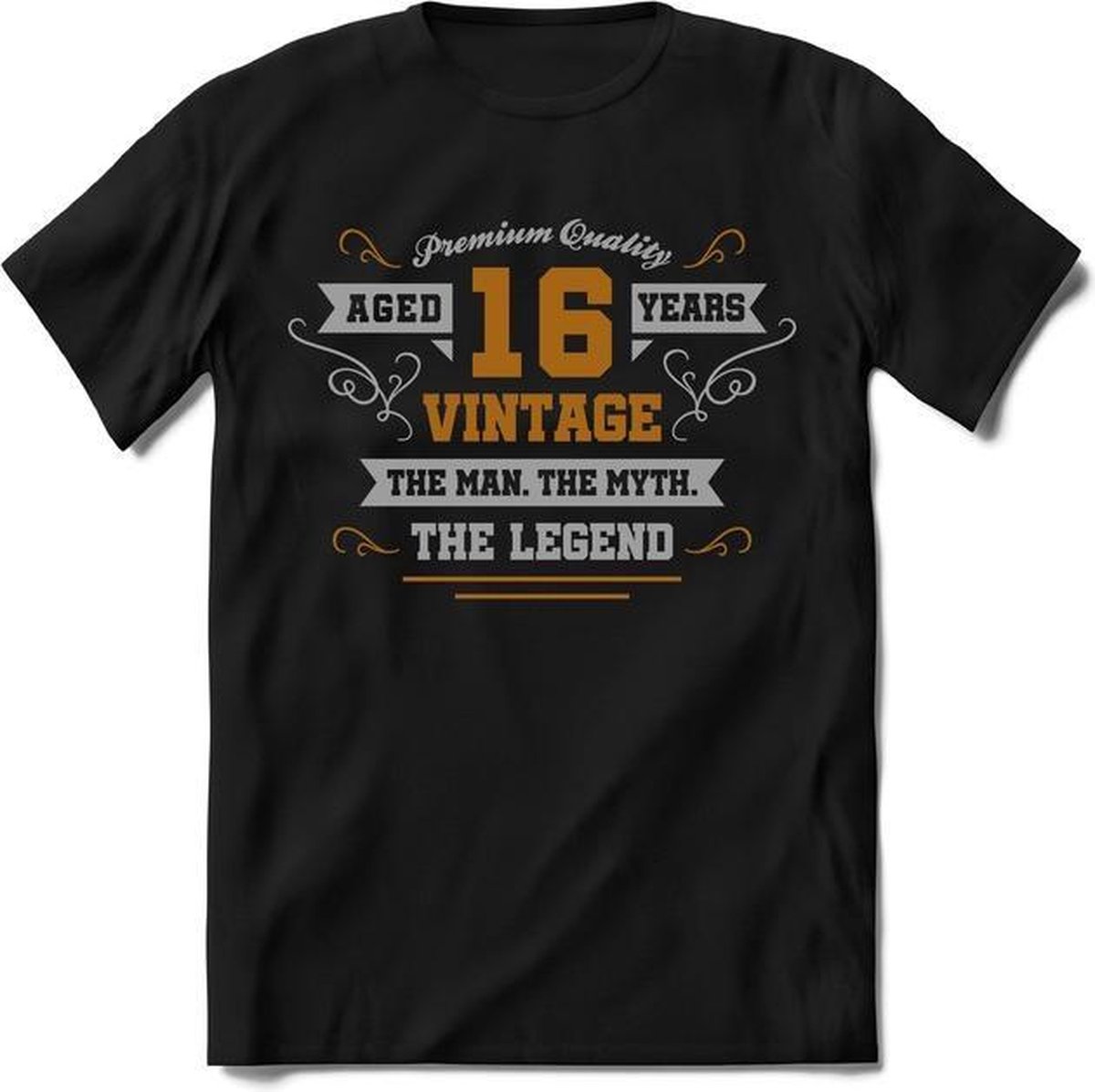 16 Jaar Legend - Feest kado T-Shirt Heren / Dames - Zilver / Goud - Perfect Verjaardag Cadeau Shirt - grappige Spreuken, Zinnen en Teksten.