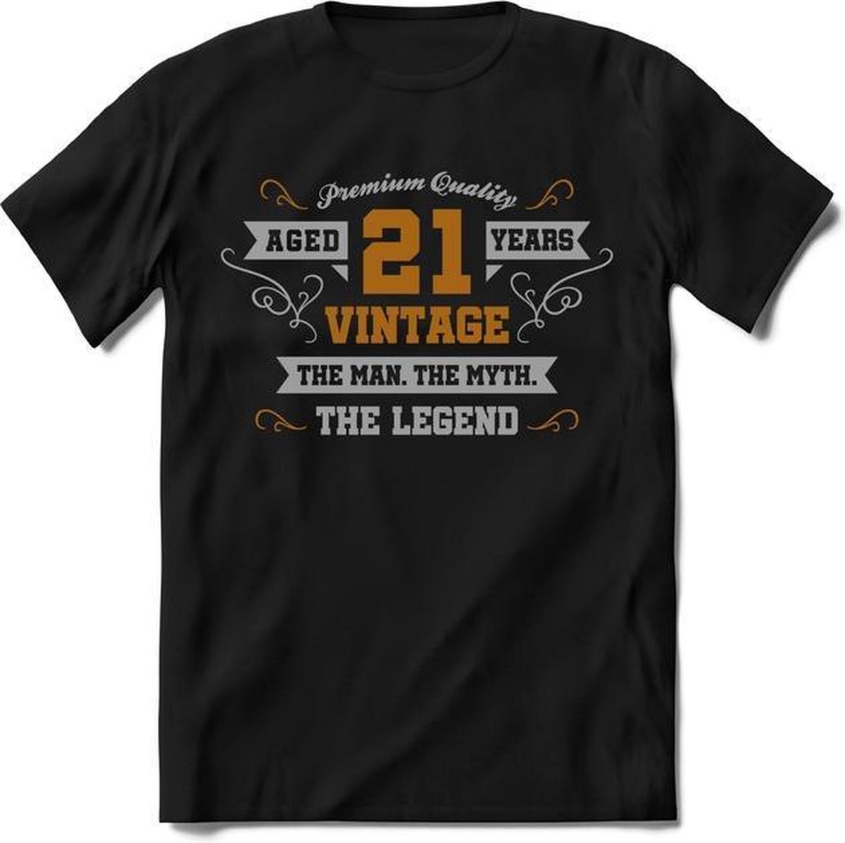 21 Jaar Legend - Feest kado T-Shirt Heren / Dames - Zilver / Goud - Perfect Verjaardag Cadeau Shirt - grappige Spreuken, Zinnen en Teksten.