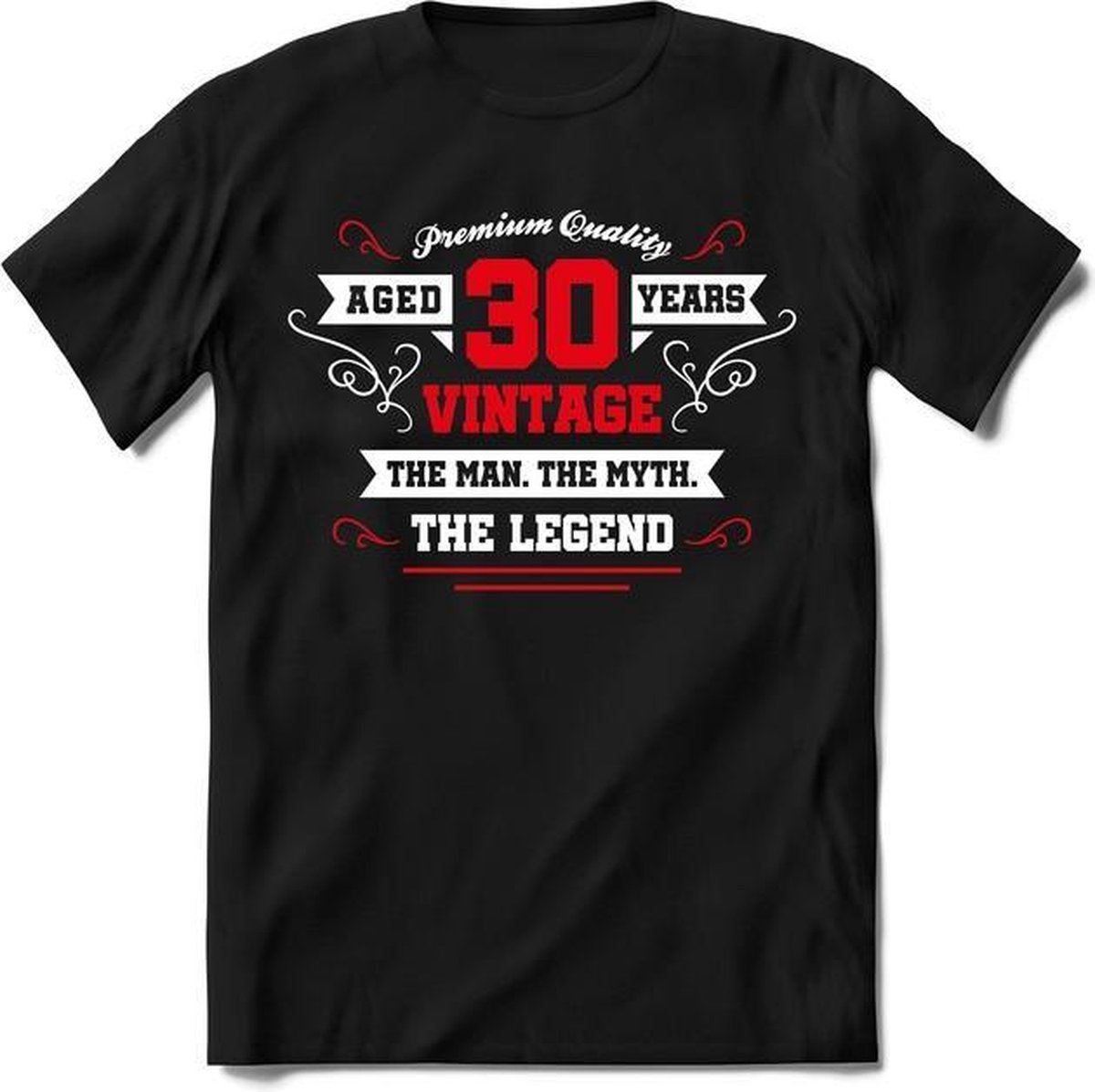 30 Jaar Legend - Feest kado T-Shirt Heren / Dames - Wit / Rood - Perfect Verjaardag Cadeau Shirt - grappige Spreuken, Zinnen en Teksten.