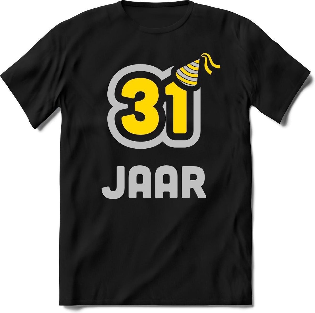 31 Jaar Feest kado T-Shirt Heren / Dames - Perfect Verjaardag Cadeau Shirt - goud / zilver - Maat 3XL