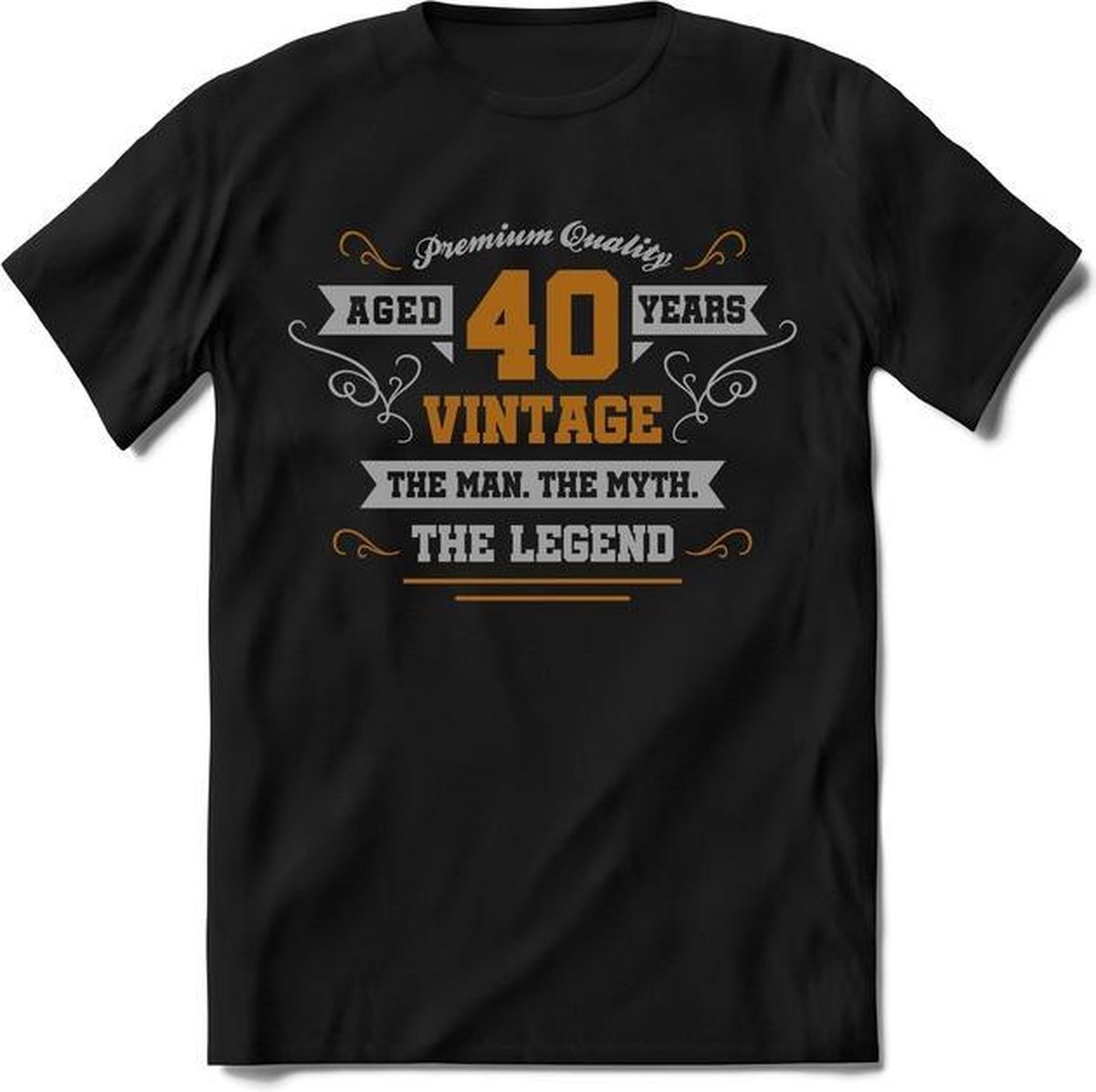 40 Jaar Legend - Feest kado T-Shirt Heren / Dames - Zilver / Goud - Perfect Verjaardag Cadeau Shirt - grappige Spreuken, Zinnen en Teksten.