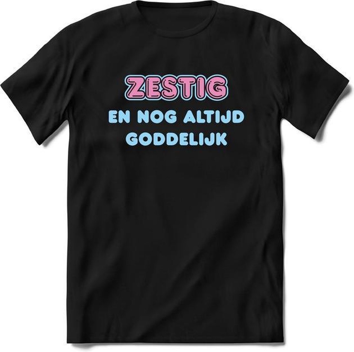 60 Jaar Goddelijk - Feest kado T-Shirt Heren / Dames - Licht Blauw / Licht Roze - Perfect Verjaardag Cadeau Shirt - grappige Spreuken, Zinnen en Teksten.