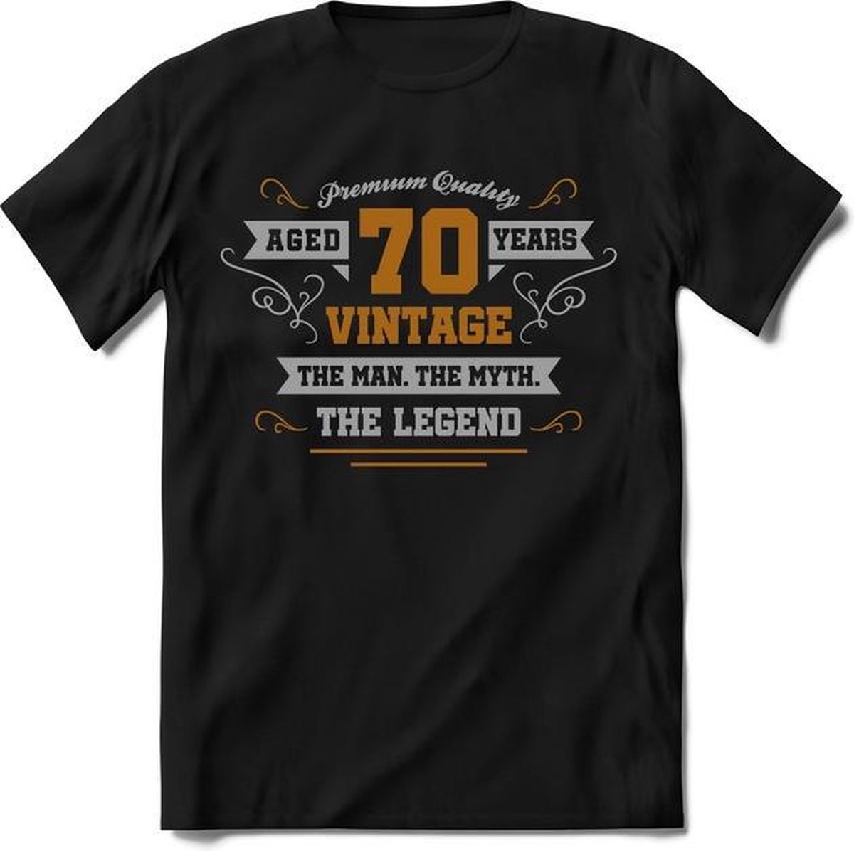 70 Jaar Legend - Feest kado T-Shirt Heren / Dames - Zilver / Goud - Perfect Verjaardag Cadeau Shirt - grappige Spreuken, Zinnen en Teksten.