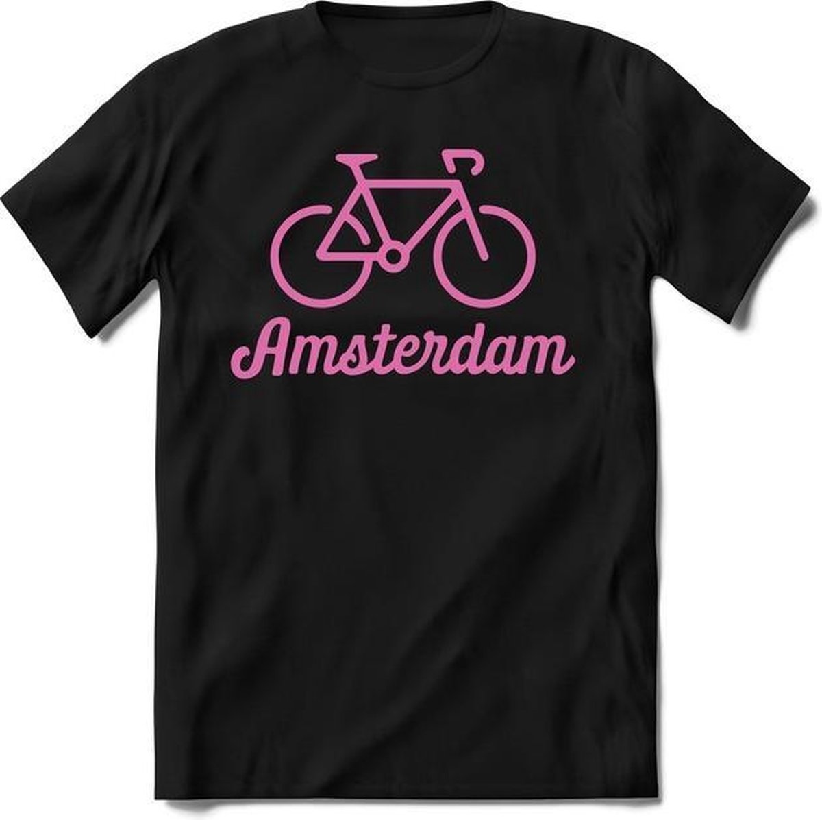 Amsterdam - Licht Roze - T-Shirt Heren / Dames  - Nederland / Holland Souvenirs Cadeau Shirt - grappige Spreuken, Zinnen en Teksten.