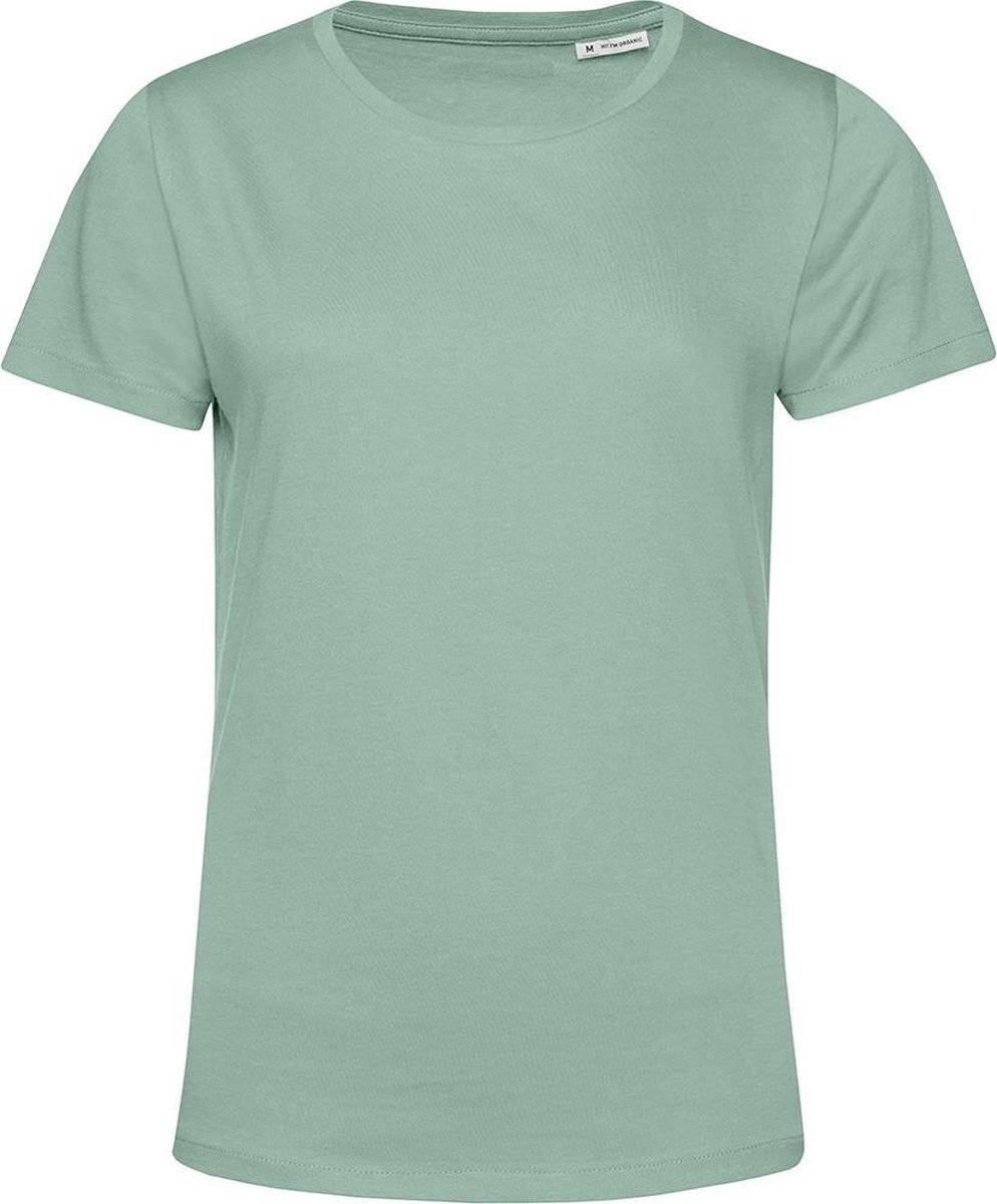 B&C Dames/dames E150 Organic T-Shirt met korte mouwen (Salie Groen)