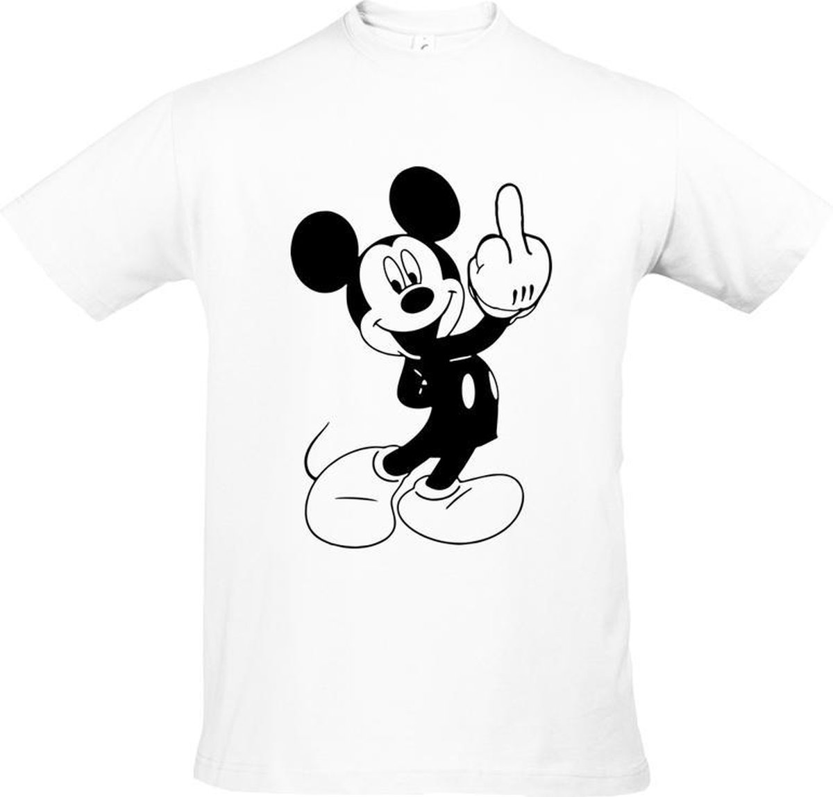 Bc Mickey Mouse - Fuck You - Disney - Tekenfilm - Vandaal - Minnie Mouse - Weed - Rock On Unisex T-shirt M