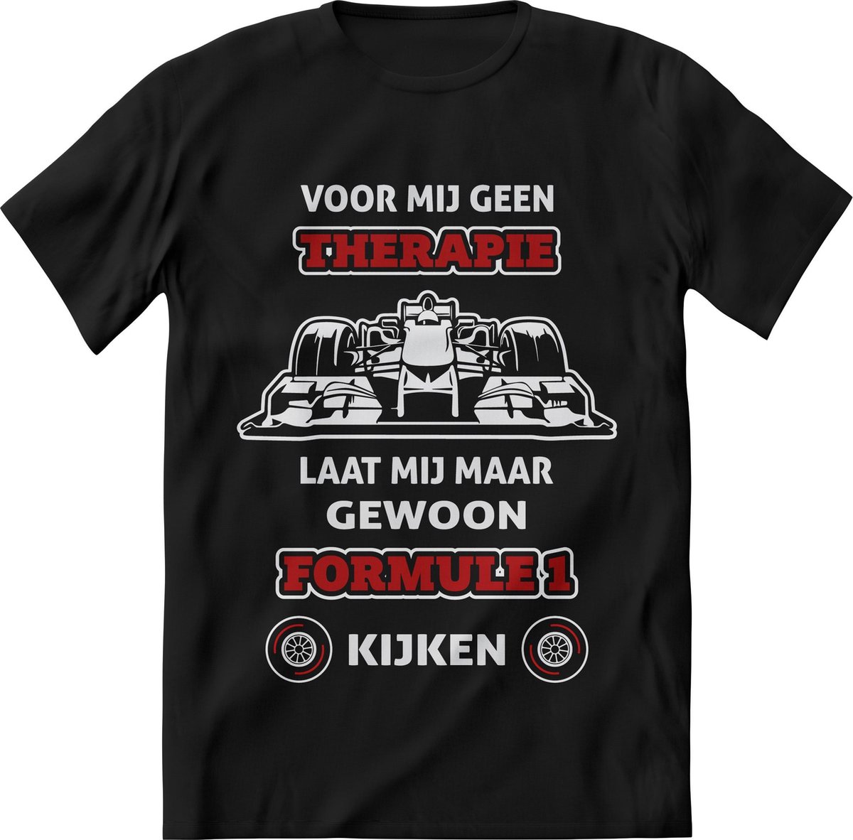 Formule 1 T-Shirt Rood Heren – Design Race shirt Dames – Perfect f1 raceauto tshirt Cadeau – Grappig Autorace Racing tekst shirt - Maat L