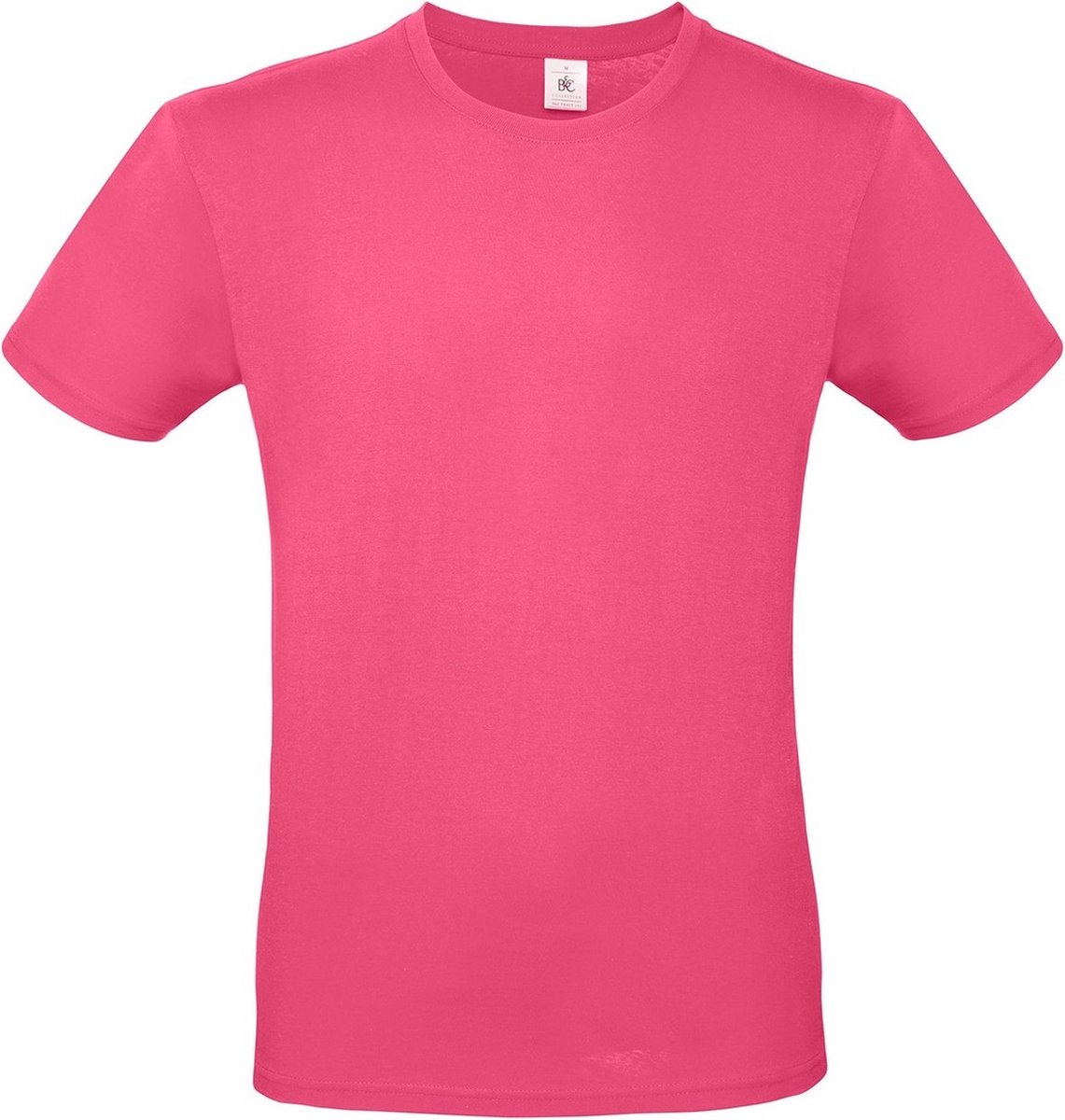 Fuchsia roze basic t-shirt met ronde hals voor heren - katoen - 145 grams - shirts / kleding 2XL (56)