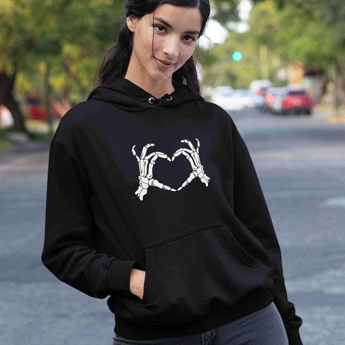 Halloween Hoodie - Heart Hands (MAAT 3XL - UNISEKS FIT) - Halloween kostuum voor volwassenen - Dames & Heren