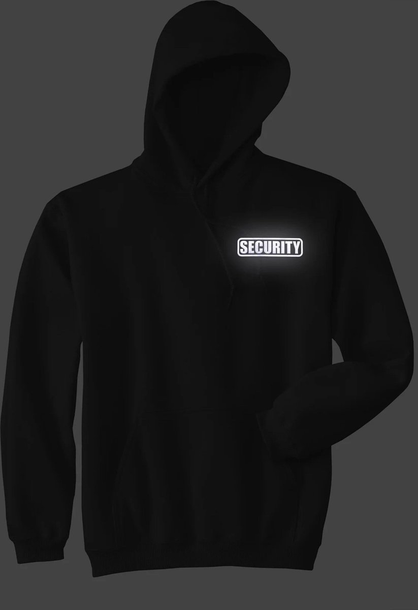 Hoodie Beveiliging - Security - Zwart, 3XL