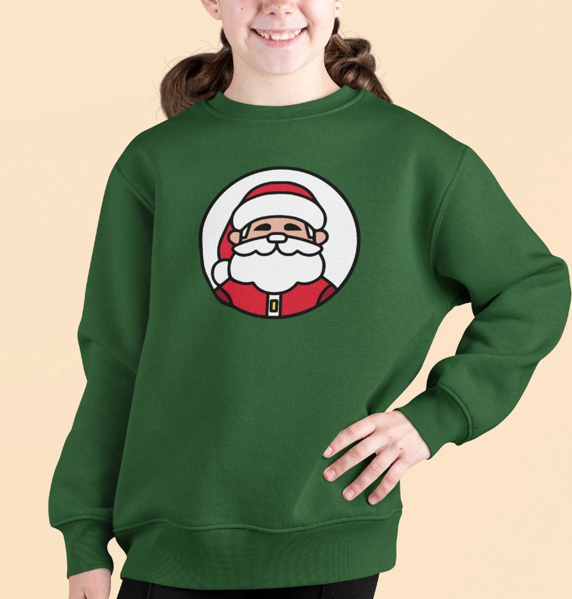 Kersttrui Groen Kind - Kerstman (3-4 jaar - MAAT 98/104) - Kerstkleding voor jongens & meisjes