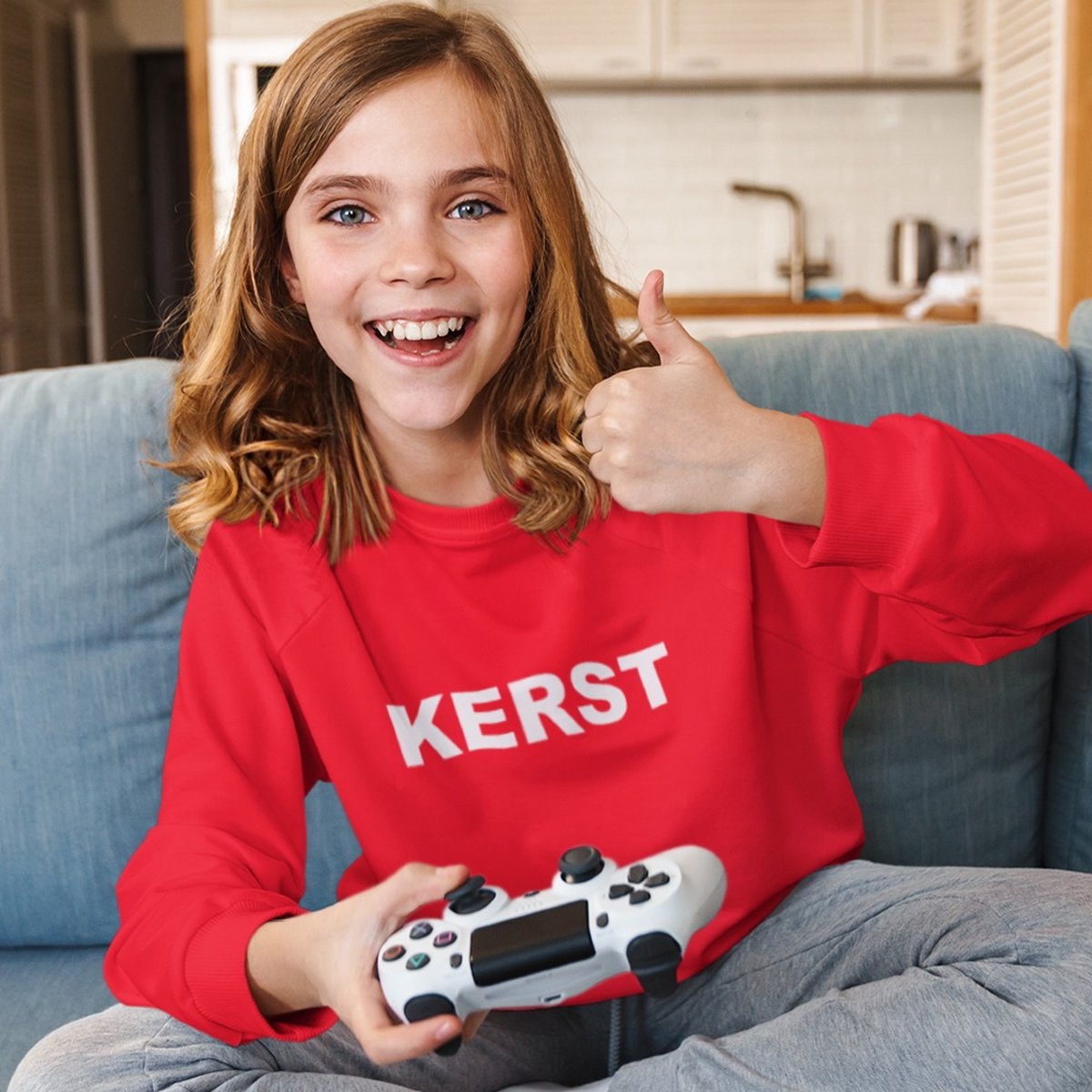 Kersttrui Rood Kind - Kerst (12-14 jaar - MAAT 158/164) - Kerstkleding voor jongens & meisjes