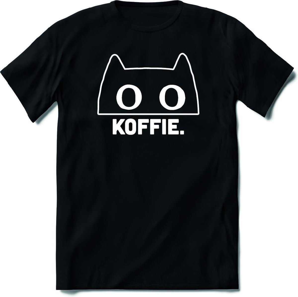 Koffie kat T-Shirt Heren / Dames - Perfect Katten / Kitten / Dieren Liefhebber Cadeau Shirt - Grappige Teksten