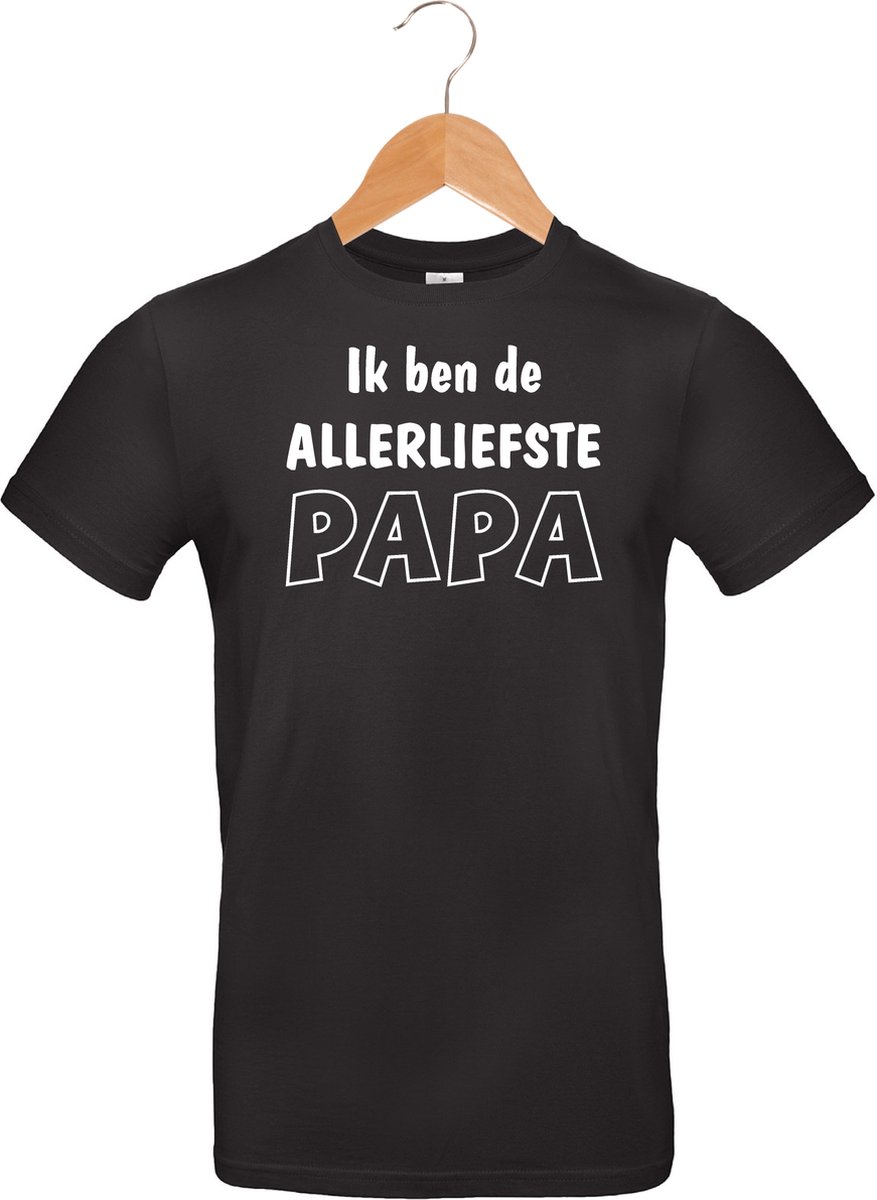 Mannen T-shirt  - Ik ben de allerliefste Papa - zwart - maat XXL