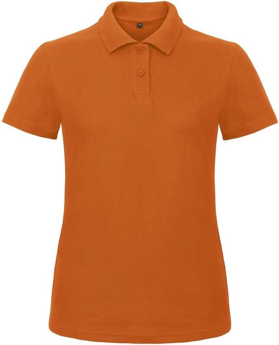 Oranje poloshirt basic van katoen voor dames - katoen - 180 grams - polo t-shirts - Koningsdag of EK / WK supporter kleding 2XL (44)