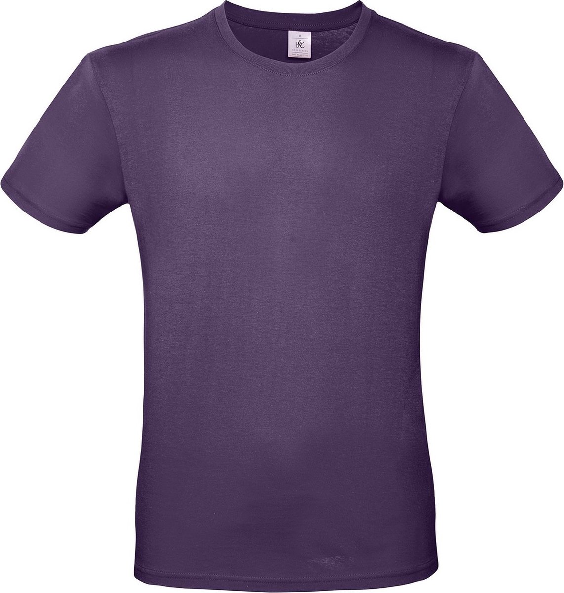Paars basic t-shirt met ronde hals voor heren - katoen - 145 grams - paarse shirts / kleding M (50)