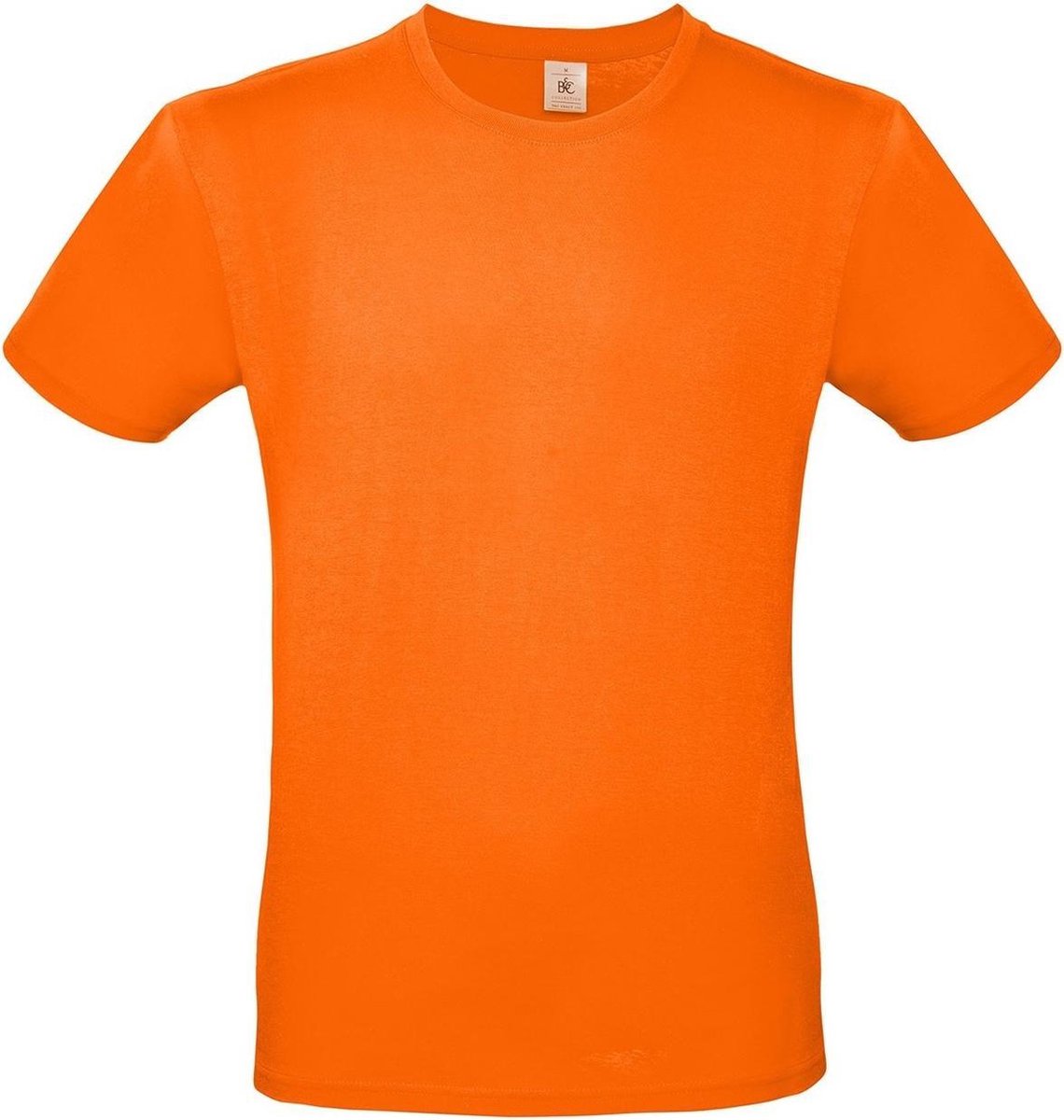 Set van 2x stuks oranje t-shirt met ronde hals voor heren - basic shirt - katoen - Koningsdag / Nederland supporter, maat: S (48)