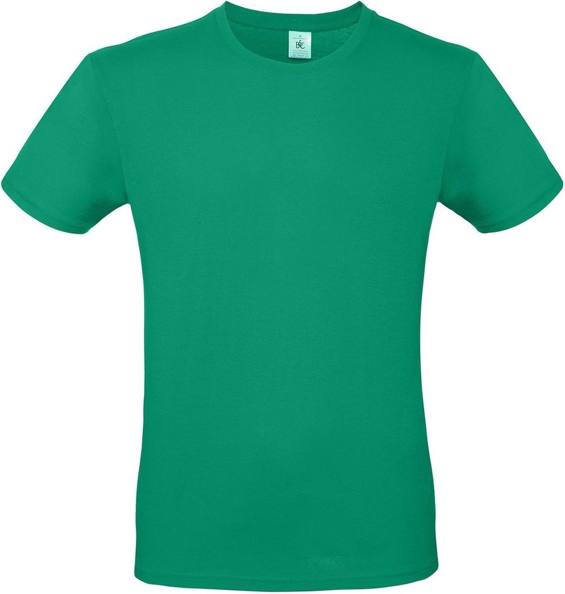 Set van 3x stuks groen basic t-shirt met ronde hals voor heren - katoen - 145 grams - groene shirts / kleding, maat: XL (54)