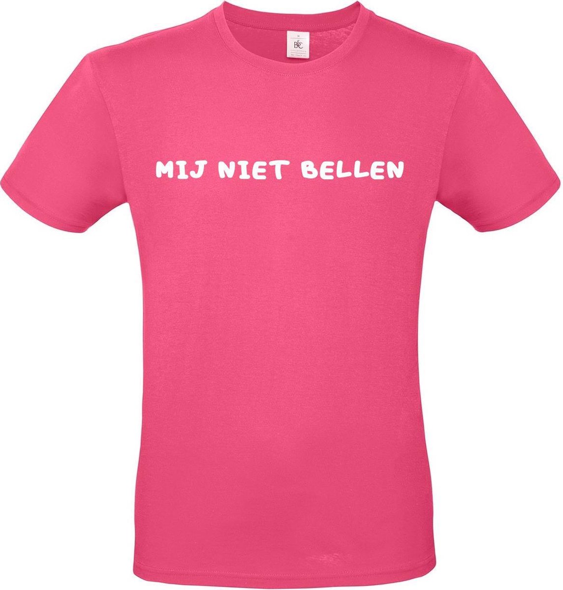 T-shirt met opdruk “Mij niet bellen”, Rose T-shirt met witte opdruk