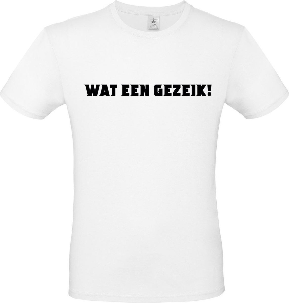T-shirt met opdruk “Wat een gezeik”, Wit T-shirt met zwarte opdruk. Ken je hem uit Chateau Meiland?
