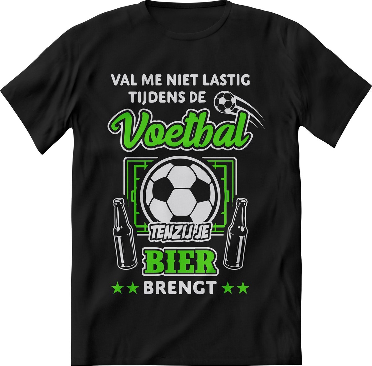 Val me niet lastig tijdens de voetbal T-Shirt –  Grappige sport en bier teksten, quotes, uitspaak en kreten – Perfecte derde helft slagzin en kreet tshirt cadeau – Tekst Shirt print korte mouw - kleding Maat M