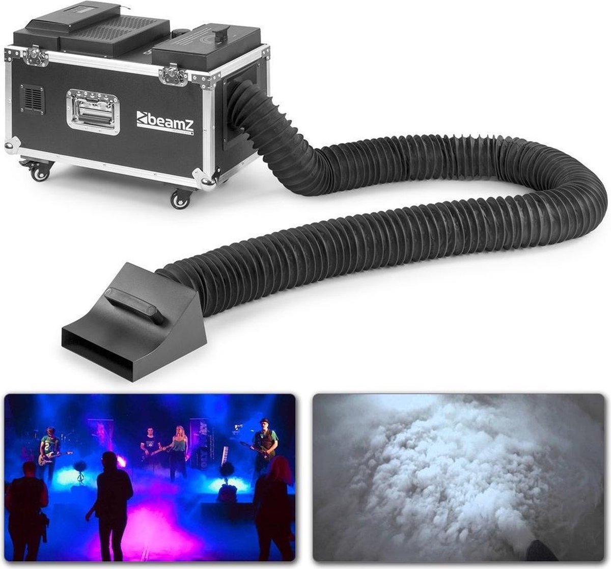   - BeamZ LF1500 ultrasone low fog machine - laaghangende rook