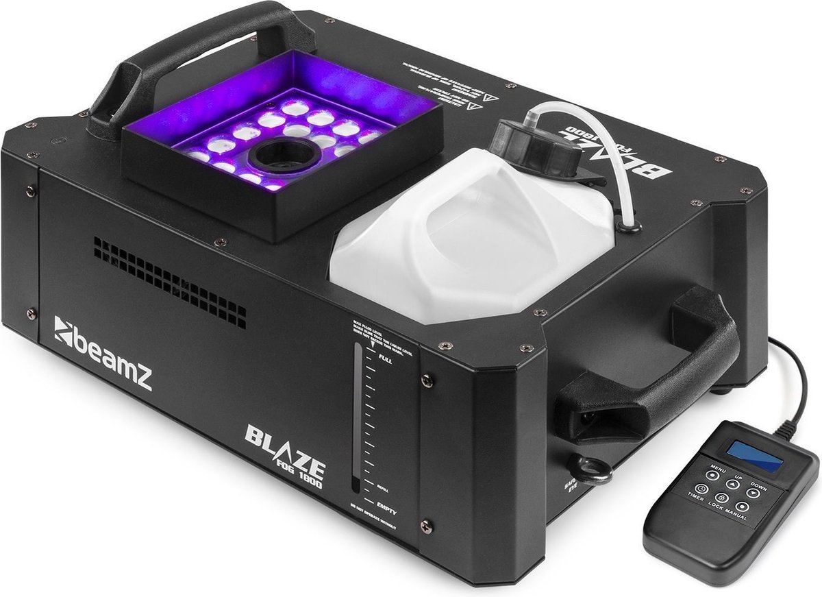 Rookmachine met afstandsbediening - BeamZ BLAZE1800 - Rookmachine met LED - 1800W