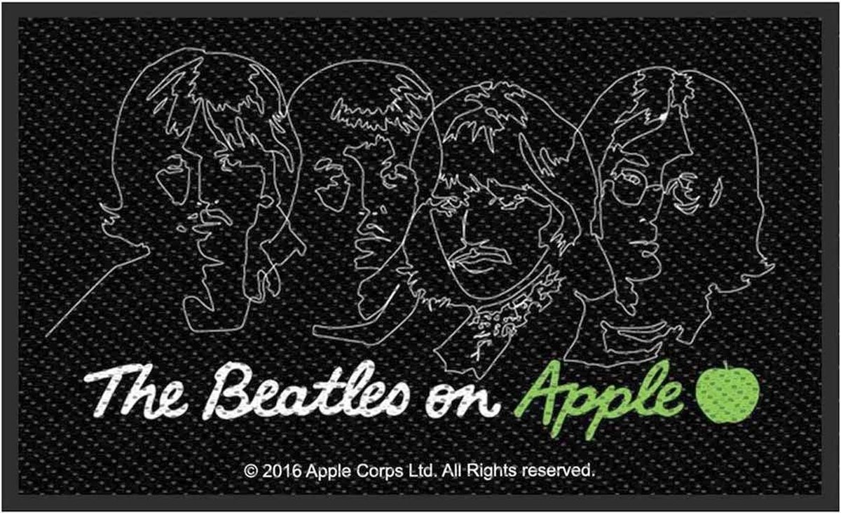 The Beatles Patch On Apple Zwart