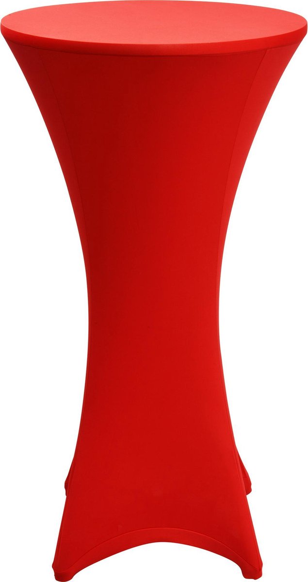 Beautissu Statafelhoes Ø 60 - 65 cm Rood Statafelrok voor Statafel - hoes geschikt voor horeca - feestversiering stretch voor elk tafel - Stella