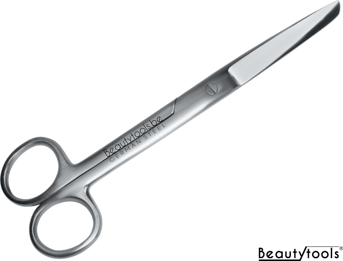 Beautytools Verbandschaar/Agferonde Snijvlak ( puntige / afgeronde snijvlak) (15.5 cm) - (MS-0898)