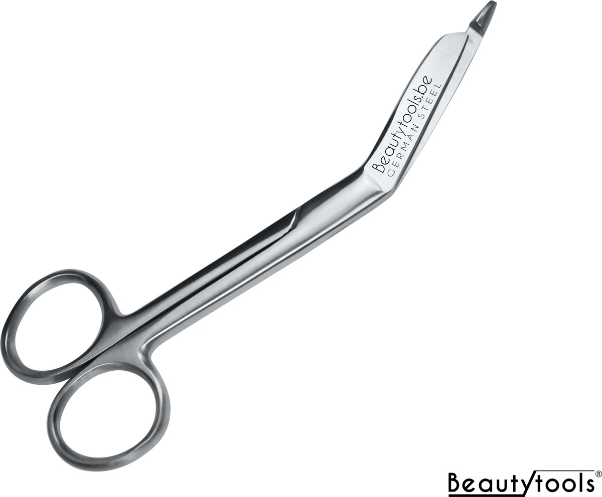 Beautytools Verbandschaar/Rechte Snijvlak (Curved & afgerond) (14.5 cm) - (MS-0928)