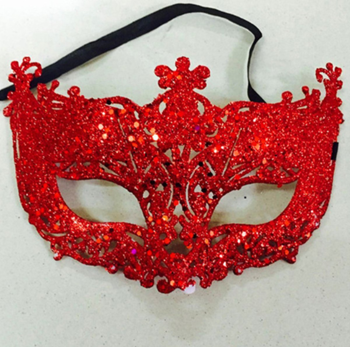 1Pc Half Gezicht Fox Sequin Kant Masker Prinses Venetië Masker Halloween Kerstfeest Ball Maskerade Prestaties Half Face Fox Sequin Lace Mask Princess Venice Mask Halloween Christmas Party Ball Mask RED ROOD