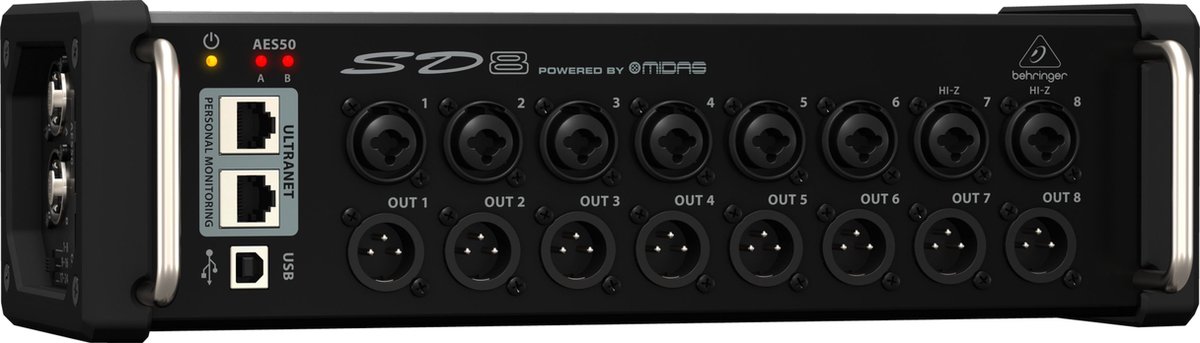 Behringer SD8 Digital Snake 8x8 Stagebox - Opnamehardware reserveonderdelen