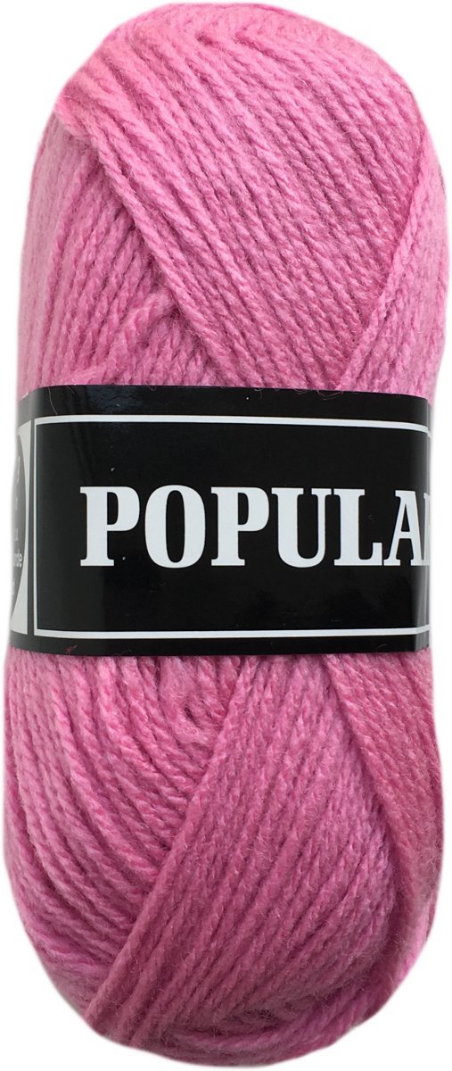 Beijer BV Populair acryl garen - hortensia roze - 10 bollen