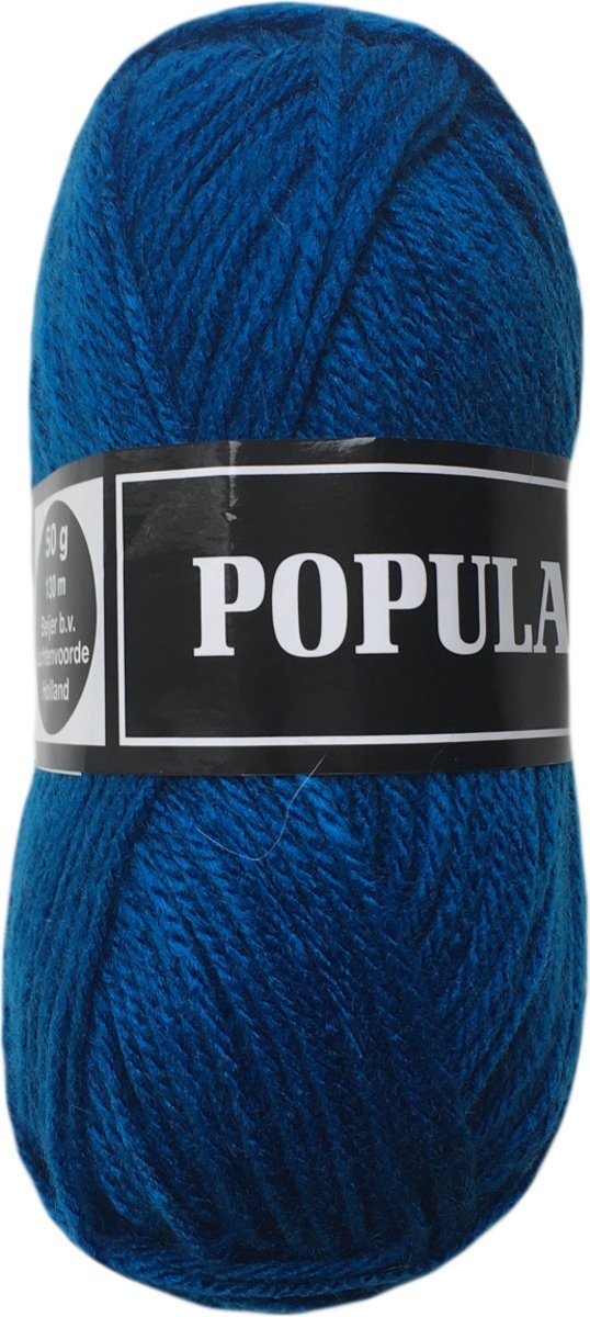 Beijer BV Populair acryl garen - jeans blauw - 10 bollen