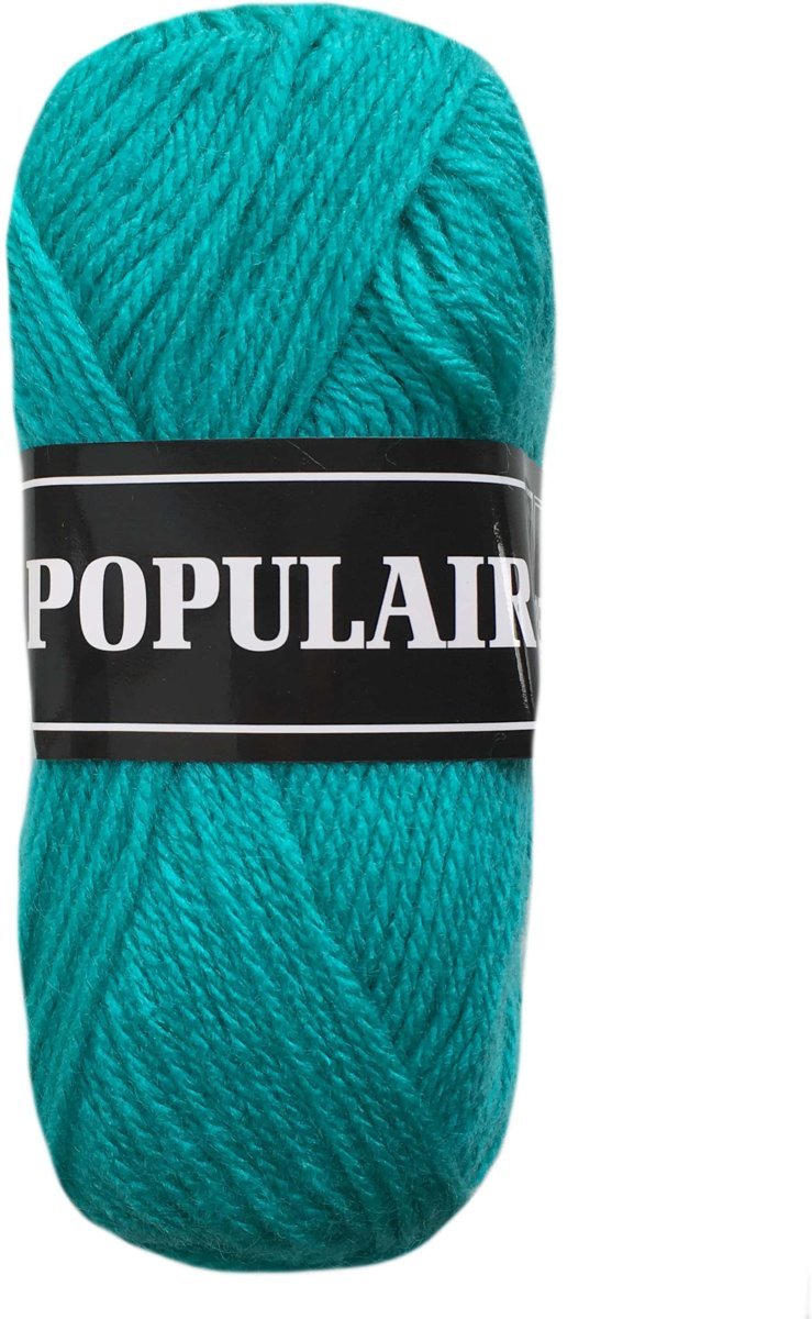 Beijer BV Populair acryl garen - licht turquoise - 10 bollen