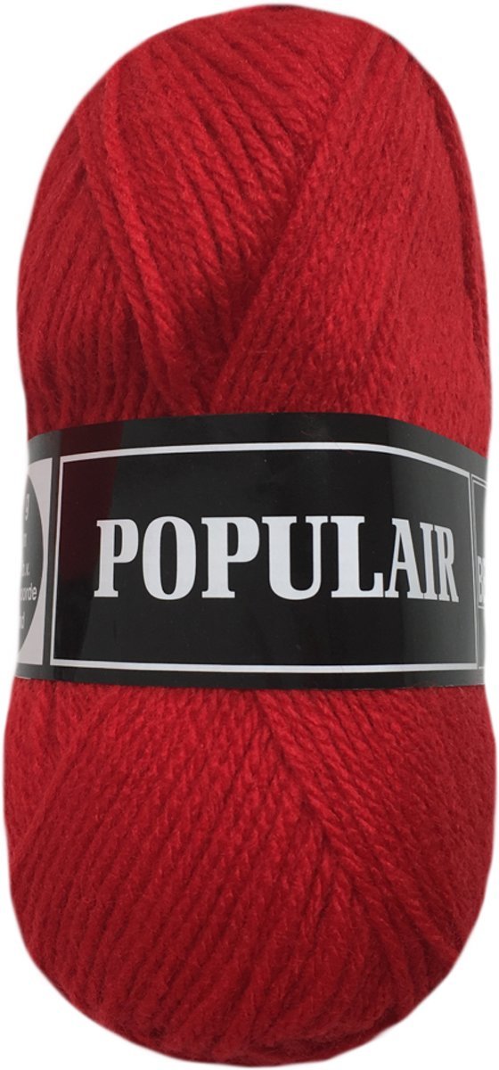 Beijer BV Populair acryl garen - rood - 10 bollen